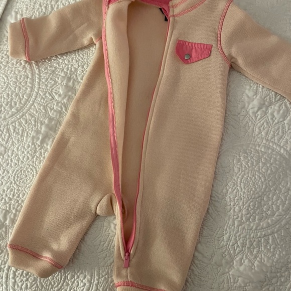 Eddie Bauer pink fleece lined one piece - Picture 2 of 4
